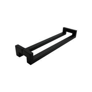 Black 600mm Cranked Handle for Office Glass Partitions
