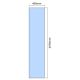 2590mm x 450mm Glass Partition Panel