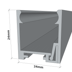 2 Part Glass Partition Track Silver
. 