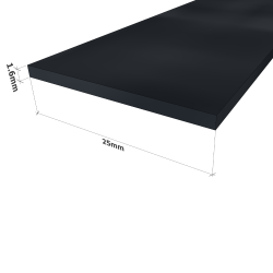 Aluminium Flat Bar 1.6mm for Crittal Style Glass Partitioning 