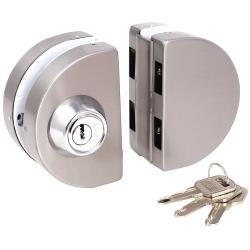 Retrofit Glass Door Lock for use in Glass Partition Walls