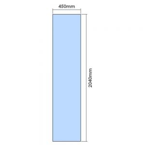 2040mm x 450mm Glass Partition Panel
