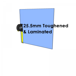 25.5mm Toughened & Laminated Glass - Cut to Size 