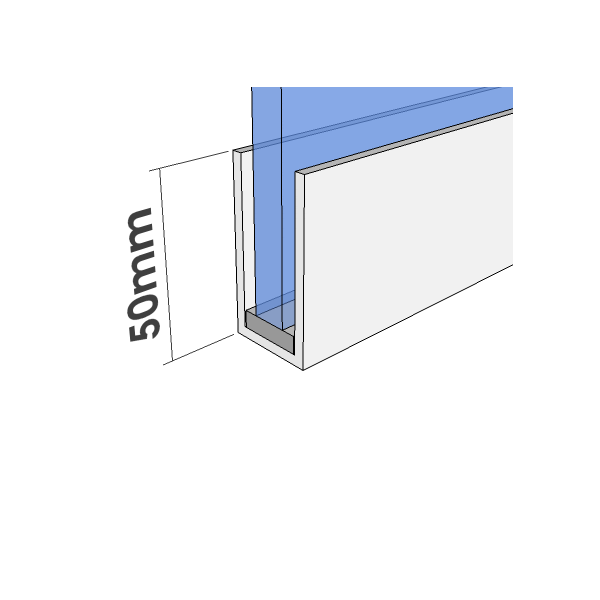 U Channel Glazing Detail Stainless Steel Glass U Channel 6.5mm For