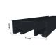 Double Glazed Channel with Clip in sides - For Floors and Walls -BLACK