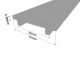 Silver Glass Partition Channel Cover