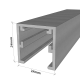 Silver- 25mm U Channels - Glass Partition Tracks - 3m Profiles
