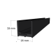 25mm 2 Part Glass Partition Channel