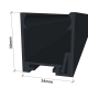 30mm 2 Part Channel - 3m - Anthracite Glass Partition Channel 