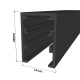 30mm Black Glass Partition Channel 