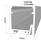 2 Part Glass Partition Track White. 