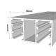 35mm Double Glazed Glass Partition Channel 25mm - White