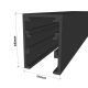 35mm Anthracite Glass Partition Track