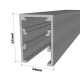 35mm Silver Glass Partition Track