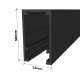 50mm Glass Partition Track - Anthracite Grey. Glass Partition U Channel