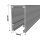 50mm Glass Partition Channel - Silver