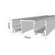 Double Glazed Channel with Clip in sides - For Floors and Walls -WHITE