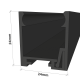 2 Part Glass Partition Track Black.. 
