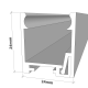 2 Part Glass Partition Track White. 