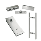 Glass Door Hardware with Floor Spring and 900mm Handle