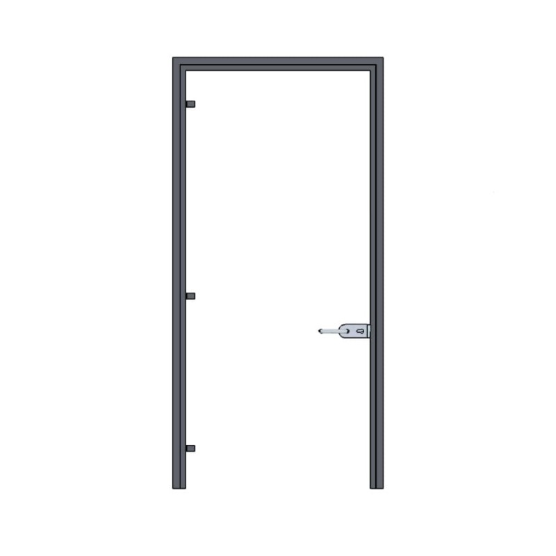 Aluminium glass door frame kit
